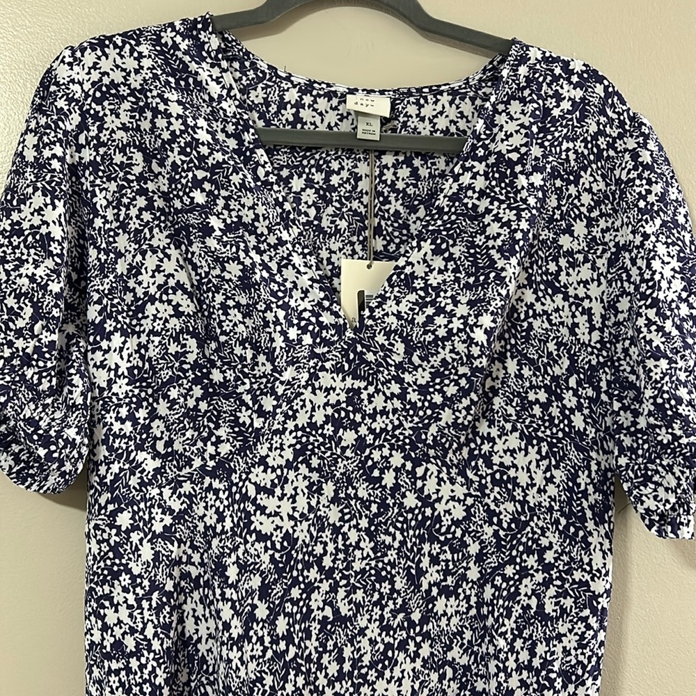 NWT A New Day Blue Floral Maxi Dress XL